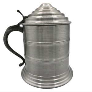 Vintage Pewtertone Ice Bucket  Beer Stein Barware Tankard Antique Serve 11"